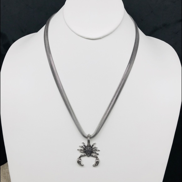 Mens Scorpion Pendant Stainless Steel 